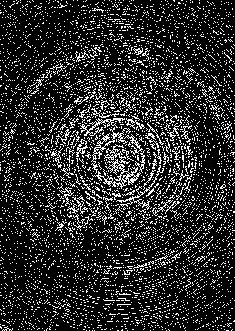 Radierung: konzentrische Kreise, dunkel